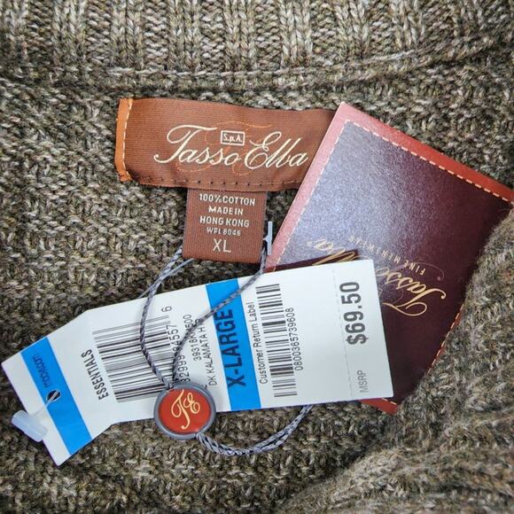 Tasso Elba Quarter Zip Knit Sweater - Picture 3 of 7